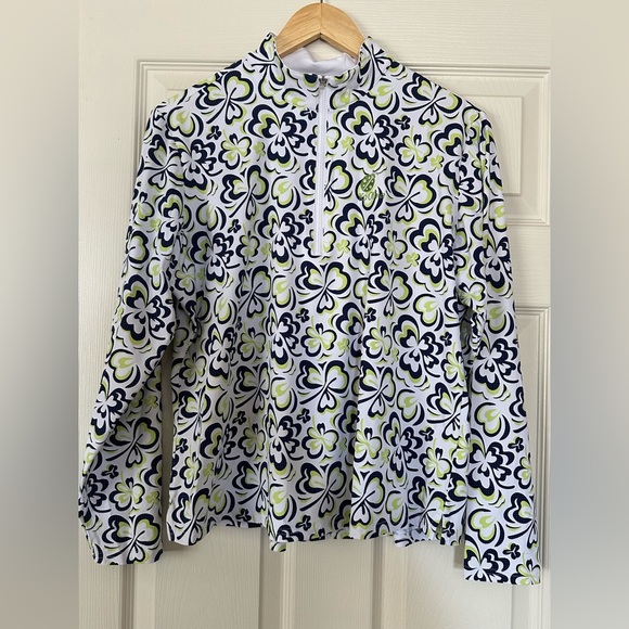 SanSoliel Tops - SanSoliel SolCool UPF 50+ Golf Tennis 1/4 Zip Shirt Womens XL NWOT